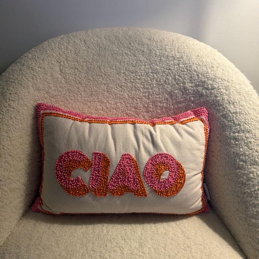 “CIAO” Small Decorative Pillow